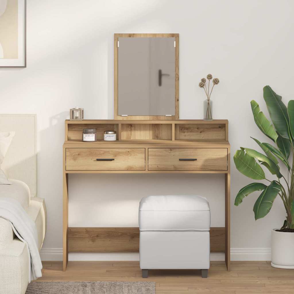 Schminktisch Artisan-Eiche 100 x 41 x 140 cm Holzwerkstoff