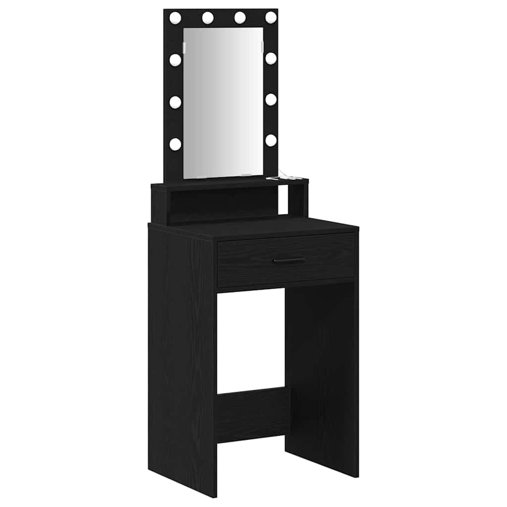 Schminktisch mit Spiegel Schwarz 50 x 41 x 140 cm Holzwerkstoff