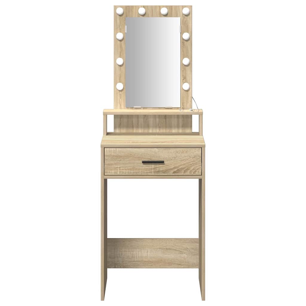 Schminktisch mit Speicher Braun 50 x 41 x 140 cm Holzwerkstoff