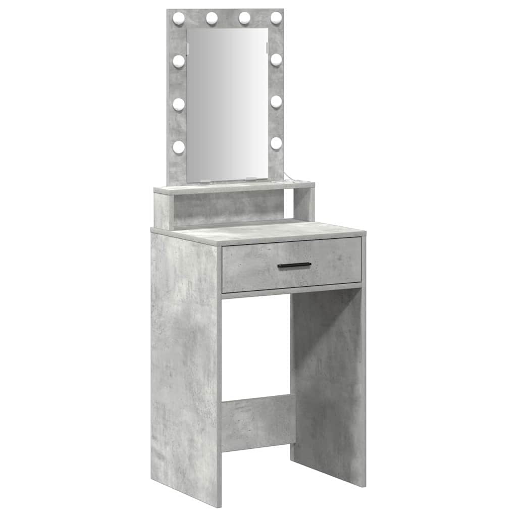 Schminktisch mit Schubladen Grau 50 x 41 x 140 cm Holzwerkstoff