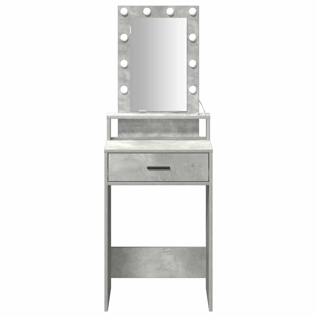 Schminktisch mit Schubladen Grau 50 x 41 x 140 cm Holzwerkstoff