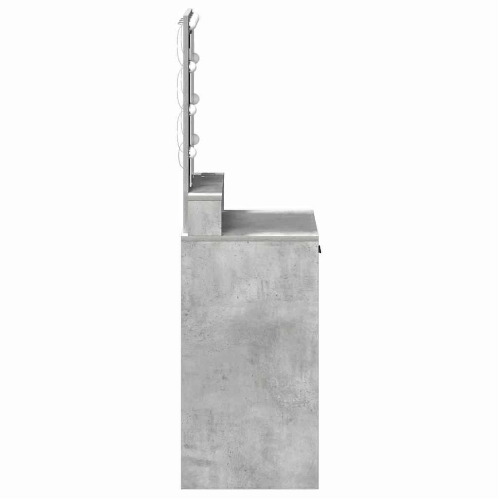 Schminktisch mit Schubladen Grau 50 x 41 x 140 cm Holzwerkstoff