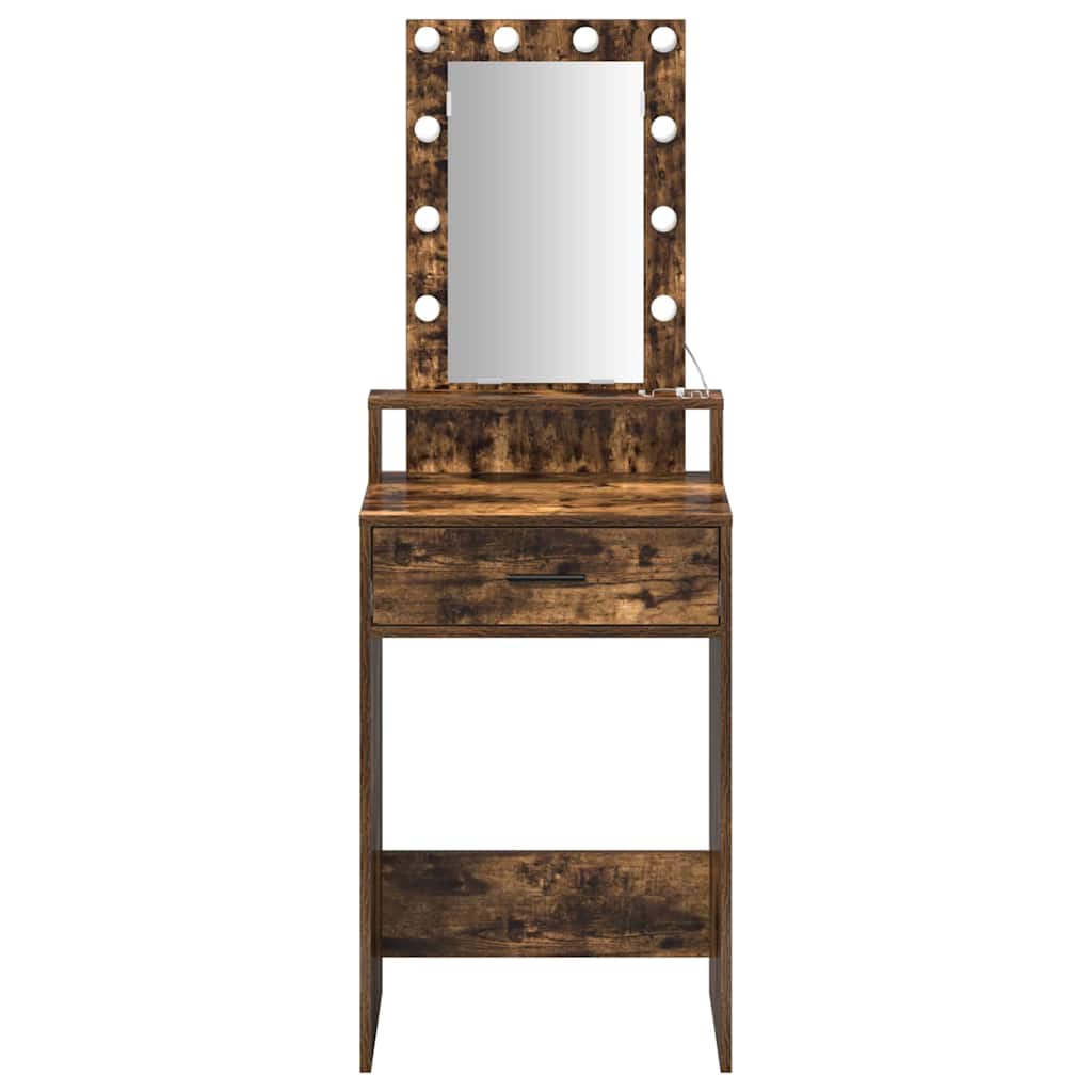 Schminktisch mit Speicher Braun 50 x 41 x 140 cm Holzwerkstoff