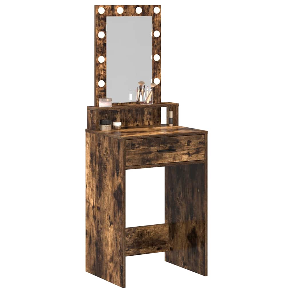Schminktisch mit Speicher Braun 50 x 41 x 140 cm Holzwerkstoff