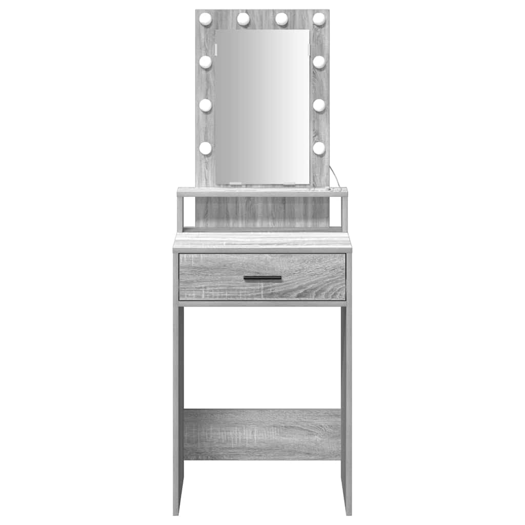Schminktisch mit Schubladen Grau 50 x 41 x 140 cm Holzwerkstoff