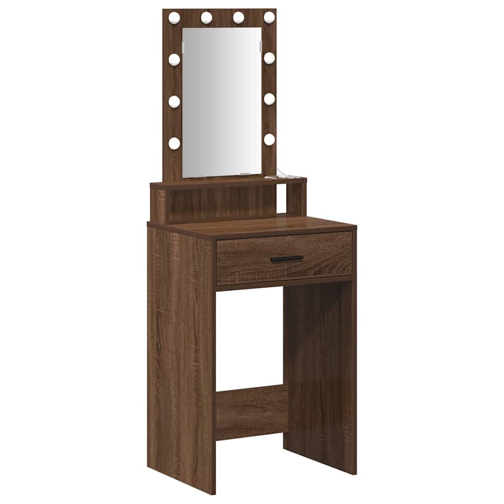 Schminktisch mit Speicher Braun 50 x 41 x 140 cm Holzwerkstoff