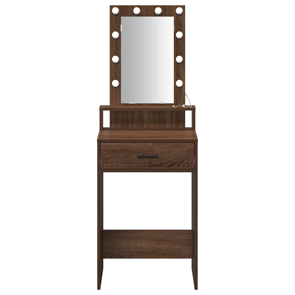 Schminktisch mit Speicher Braun 50 x 41 x 140 cm Holzwerkstoff