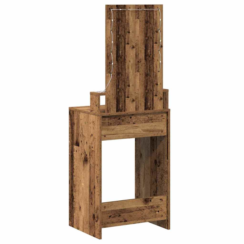 Schminktisch mit Speicher Braun 50 x 41 x 140 cm Holzwerkstoff