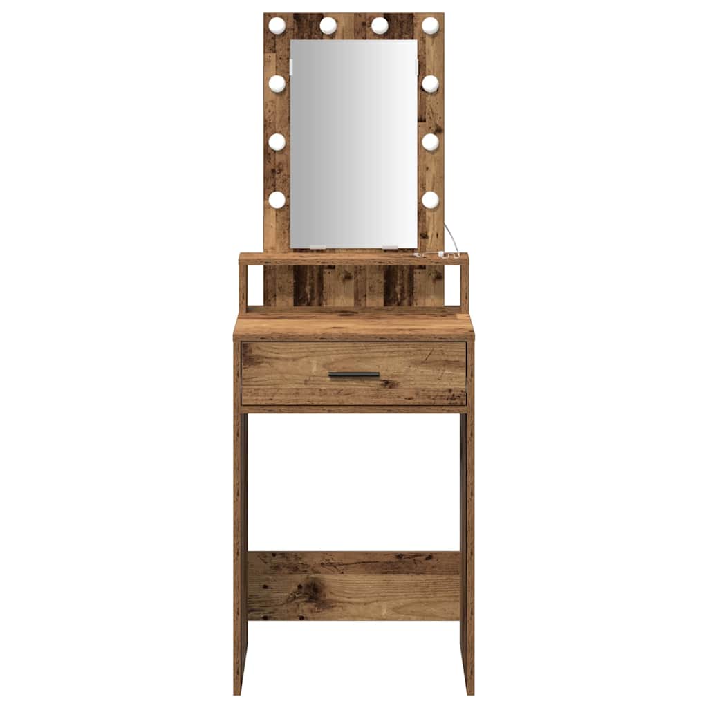Schminktisch mit Speicher Braun 50 x 41 x 140 cm Holzwerkstoff