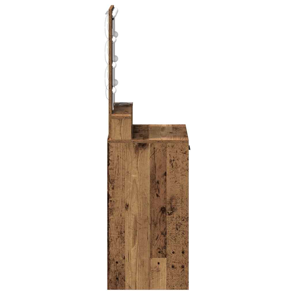 Schminktisch mit Speicher Braun 50 x 41 x 140 cm Holzwerkstoff