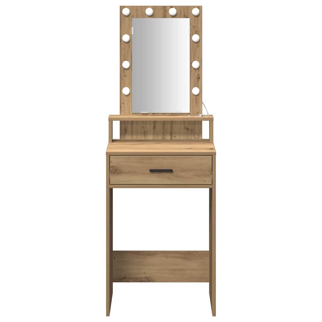 Schminktisch mit Speicher Braun 50 x 41 x 140 cm Holzwerkstoff