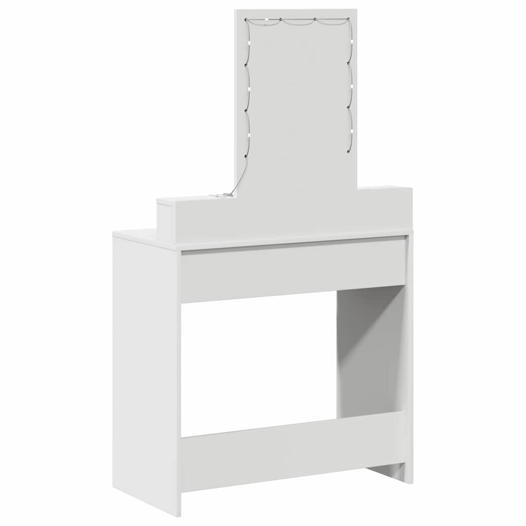 Schminktisch mit Schubladen Weiß 79 x 41 x 140 cm Holzwerkstoff