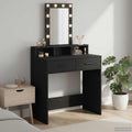 Schminktisch mit Spiegel Schwarz 79 x 41 x 140 cm Holzwerkstoff