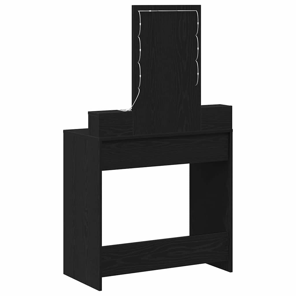 Schminktisch mit Spiegel Schwarz 79 x 41 x 140 cm Holzwerkstoff