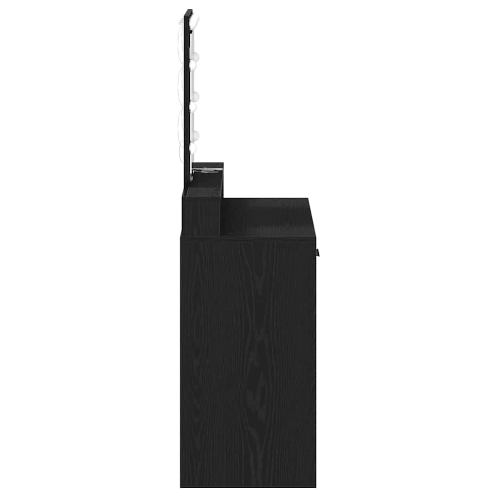 Schminktisch mit Spiegel Schwarz 79 x 41 x 140 cm Holzwerkstoff
