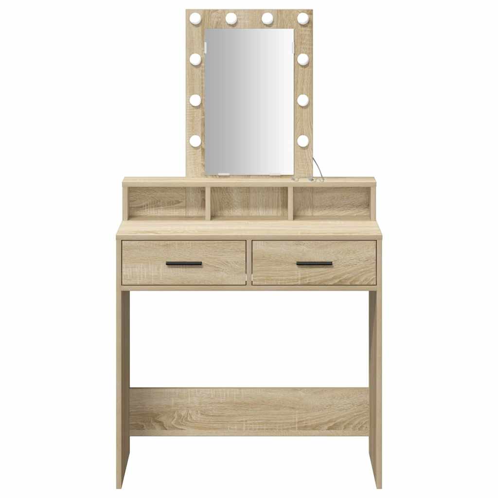 Schminktisch mit Speicher Braun 79 x 41 x 140 cm Holzwerkstoff
