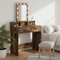 Schminktisch mit Speicher Braun 79 x 41 x 140 cm Holzwerkstoff
