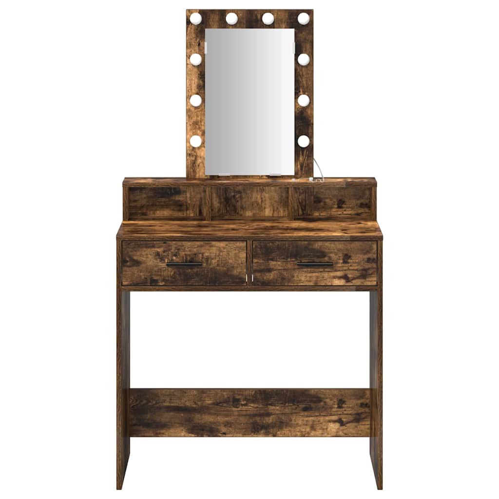 Schminktisch mit Speicher Braun 79 x 41 x 140 cm Holzwerkstoff