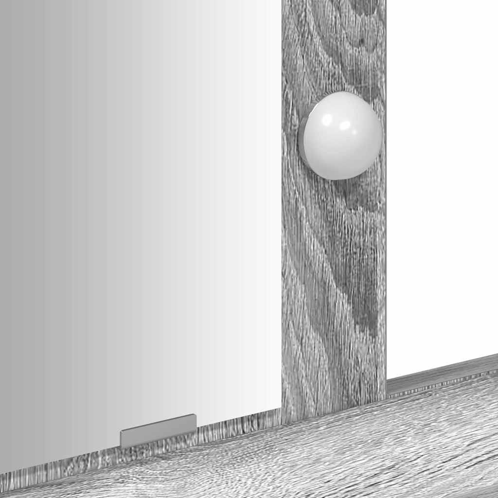 Schminktisch mit Schubladen Grau 79 x 41 x 140 cm Holzwerkstoff