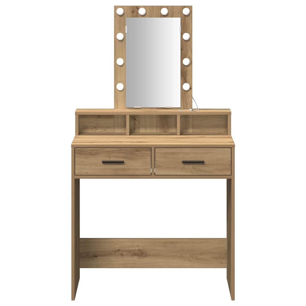 Schminktisch mit Speicher Braun 79 x 41 x 140 cm Holzwerkstoff