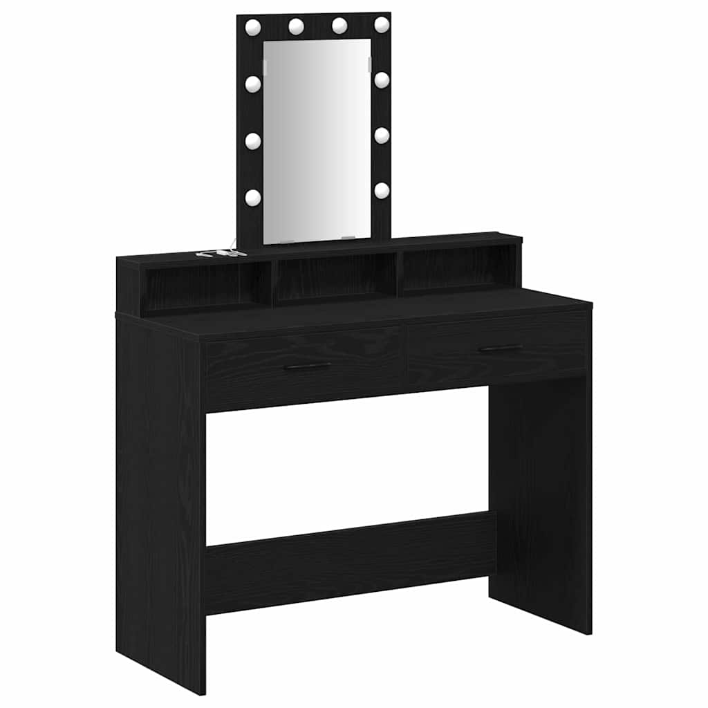 Schminktisch Schwarz 100 x 41 x 140 cm Holzwerkstoff
