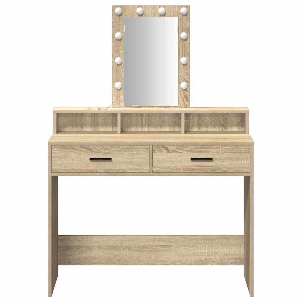 Schminktisch mit Speicher Braun 100 x 41 x 140 cm Holzwerkstoff