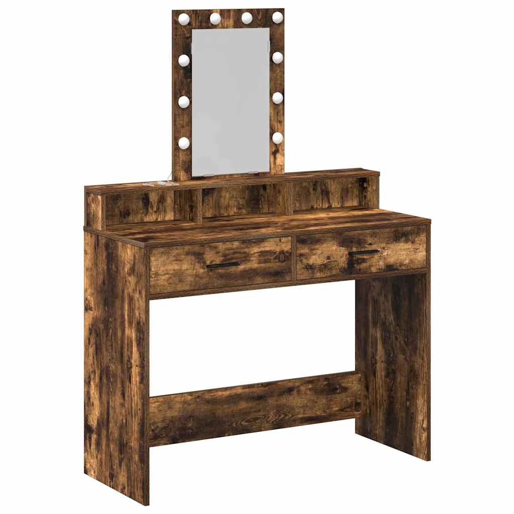 Schminktisch mit Speicher Braun 100 x 41 x 140 cm Holzwerkstoff