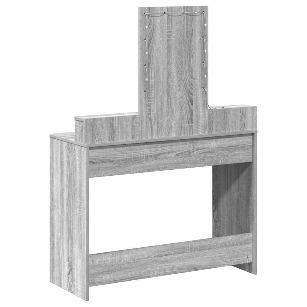 Schminktisch mit Speicher Grau 100 x 41 x 140 cm Holzwerkstoff