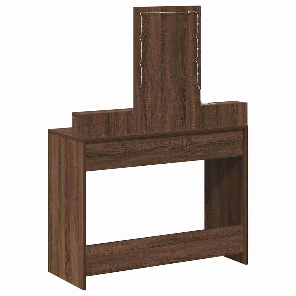 Schminktisch mit Speicher Braun 100 x 41 x 140 cm Holzwerkstoff