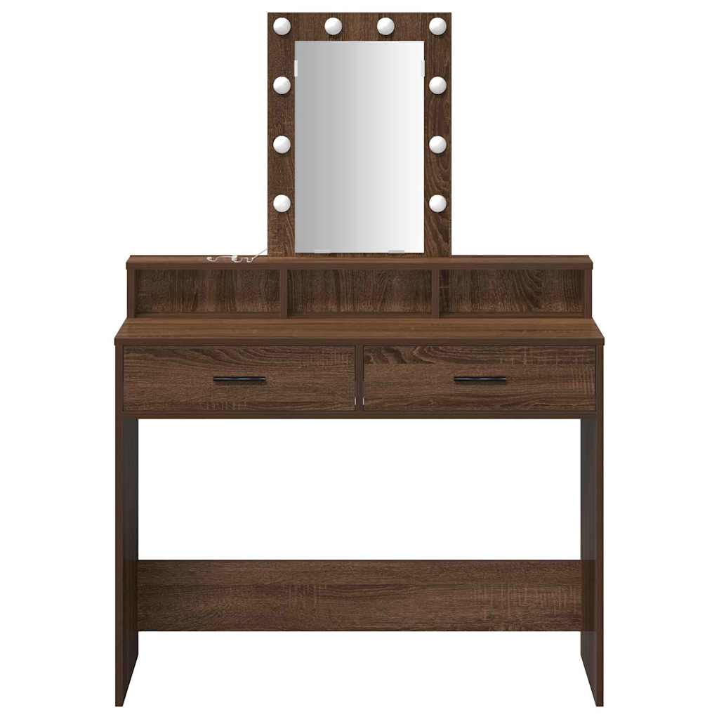 Schminktisch mit Speicher Braun 100 x 41 x 140 cm Holzwerkstoff