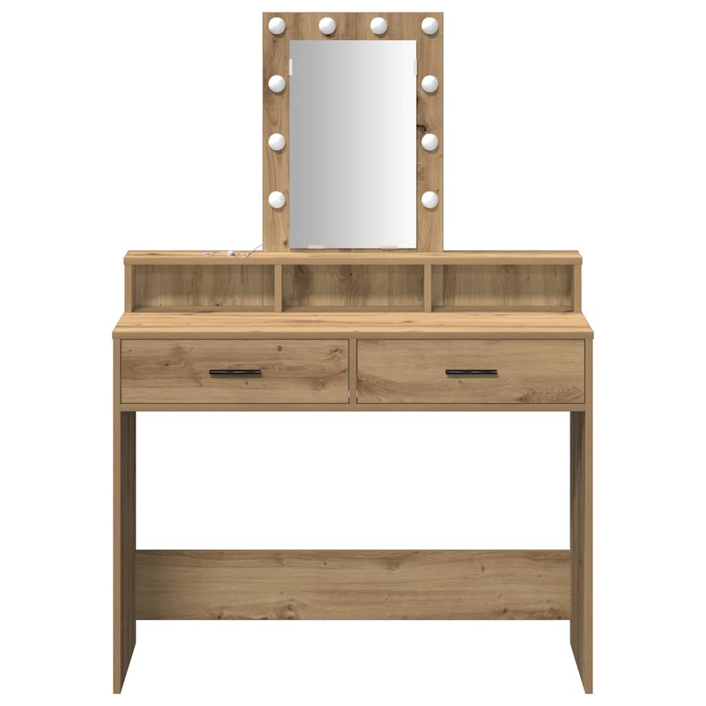 Schminktisch mit Speicher Braun 100 x 41 x 140 cm Holzwerkstoff