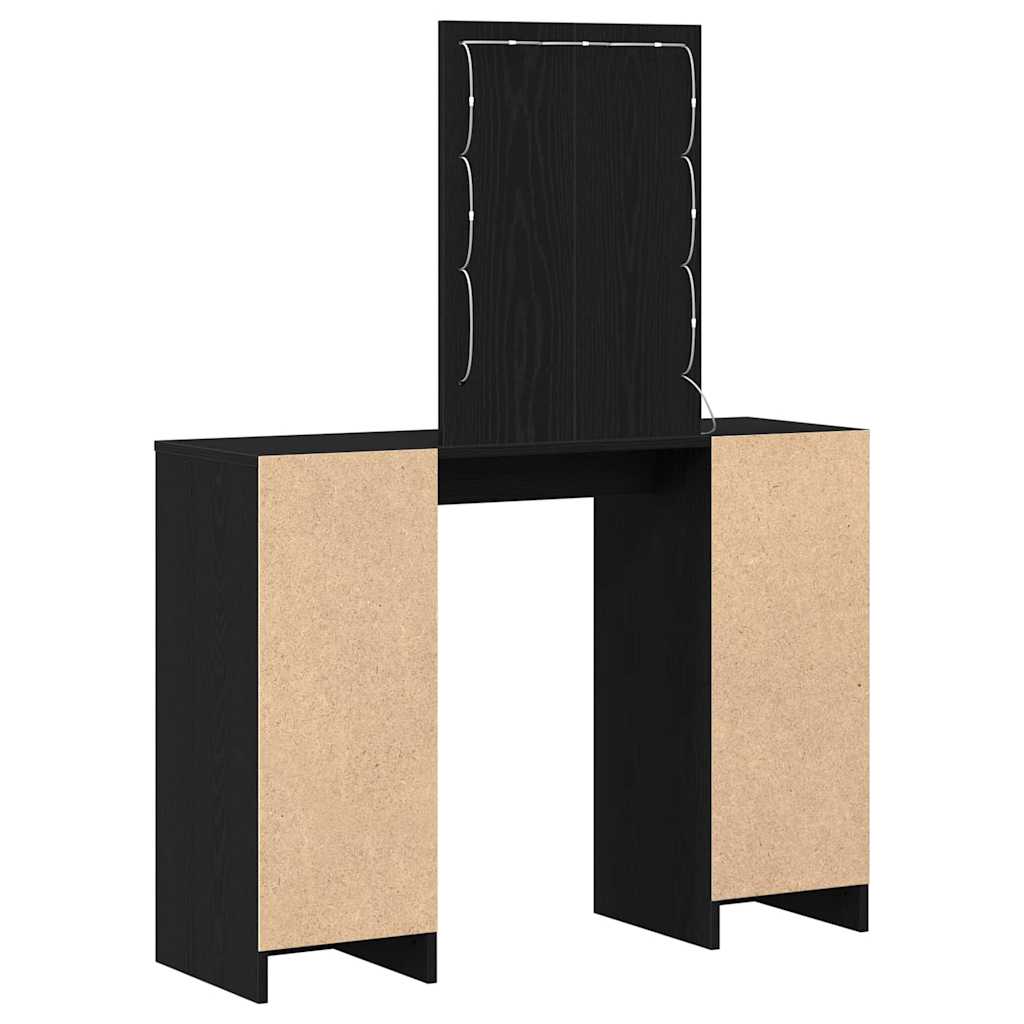 Schminktisch mit Tür Schwarz 102 x 33 x 135 cm Holzwerkstoff