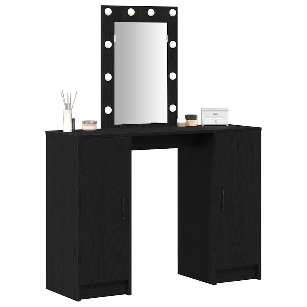 Schminktisch mit Tür Schwarz 102 x 33 x 135 cm Holzwerkstoff