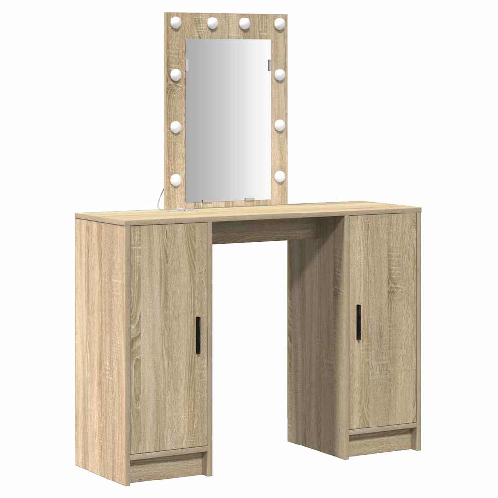 Schminktisch mit Speicher Braun 102 x 33 x 135 cm Holzwerkstoff
