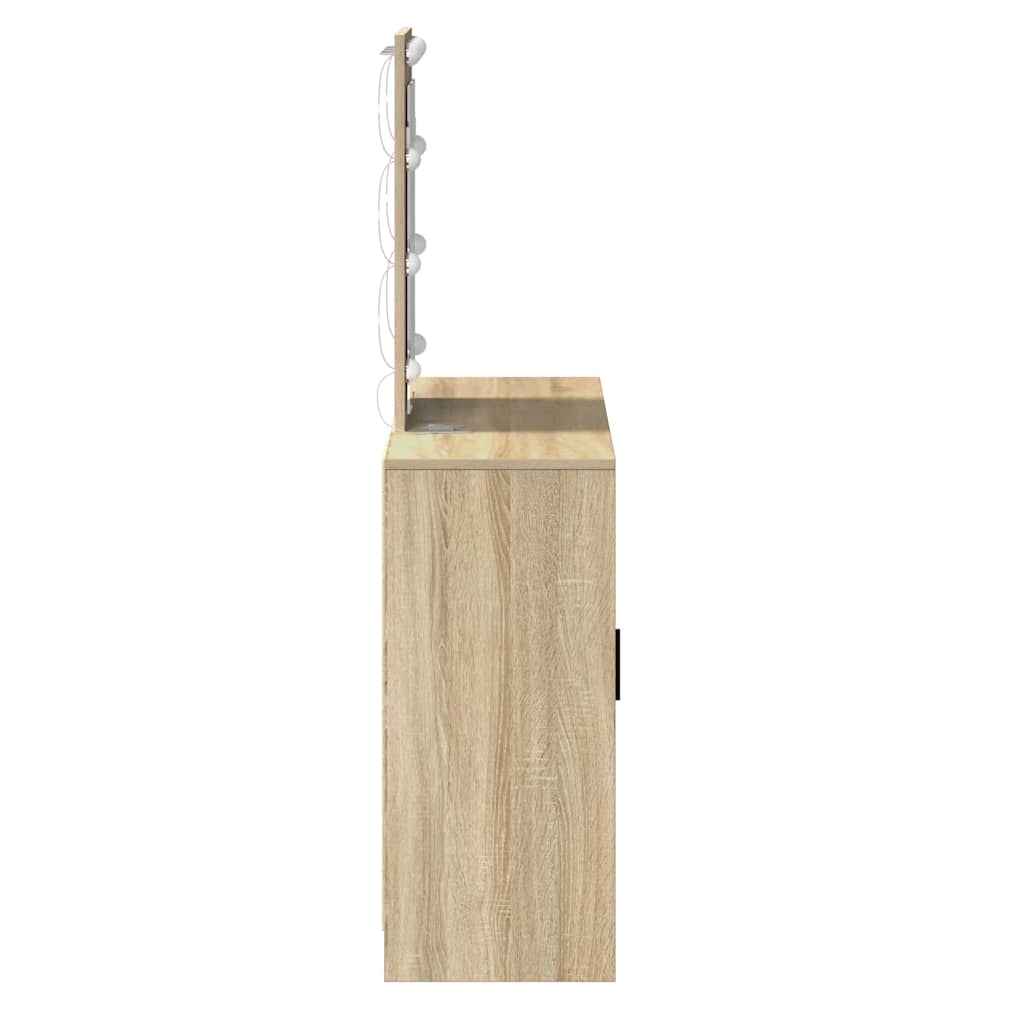 Schminktisch mit Speicher Braun 102 x 33 x 135 cm Holzwerkstoff