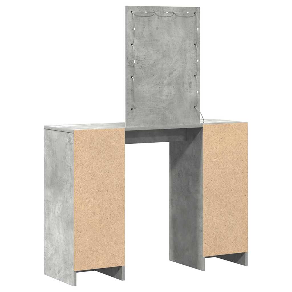 Schminktisch mit Tür Hellgrau 102 x 33 x 135 cm Holzwerkstoff
