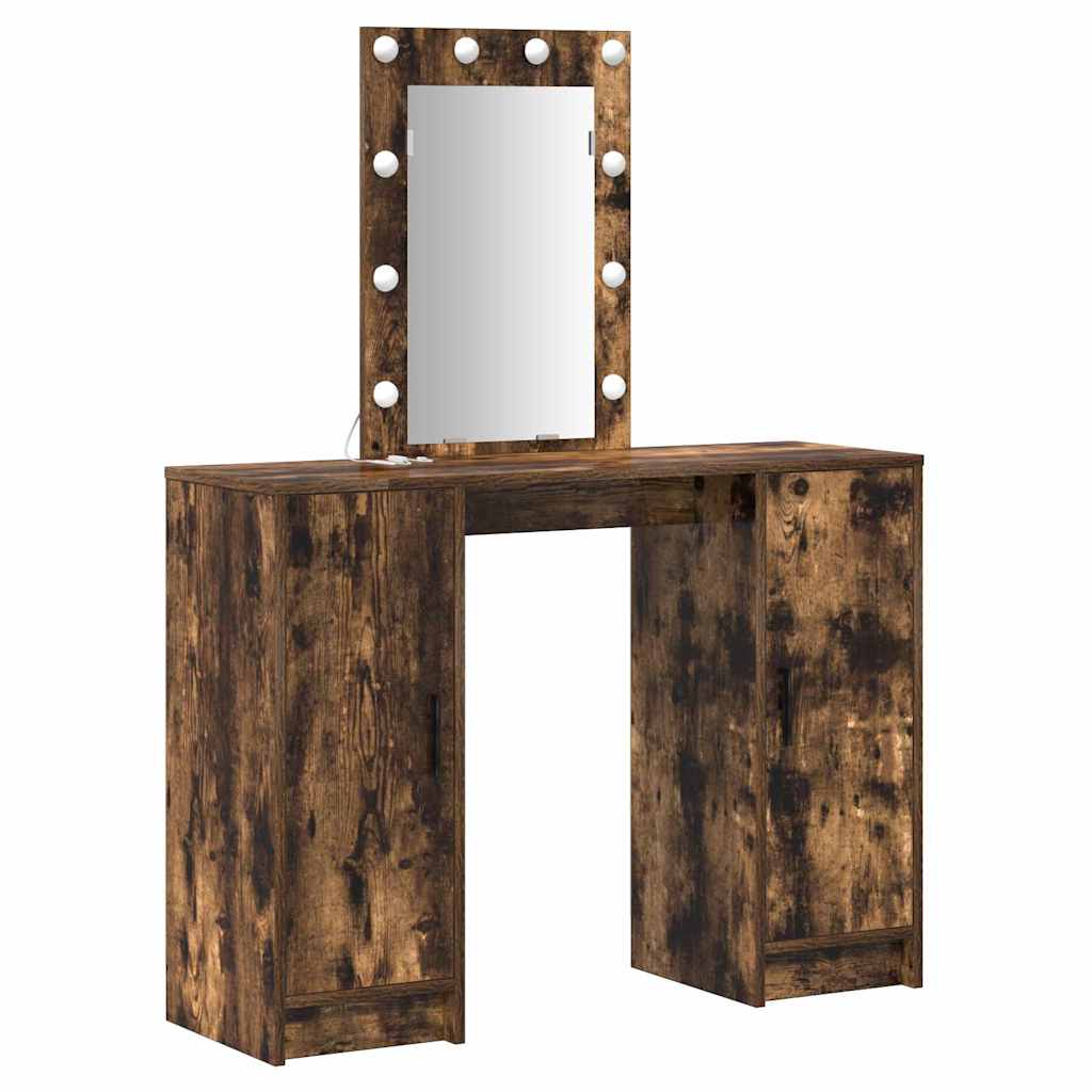 Schminktisch mit Speicher Braun 102 x 33 x 135 cm Holzwerkstoff