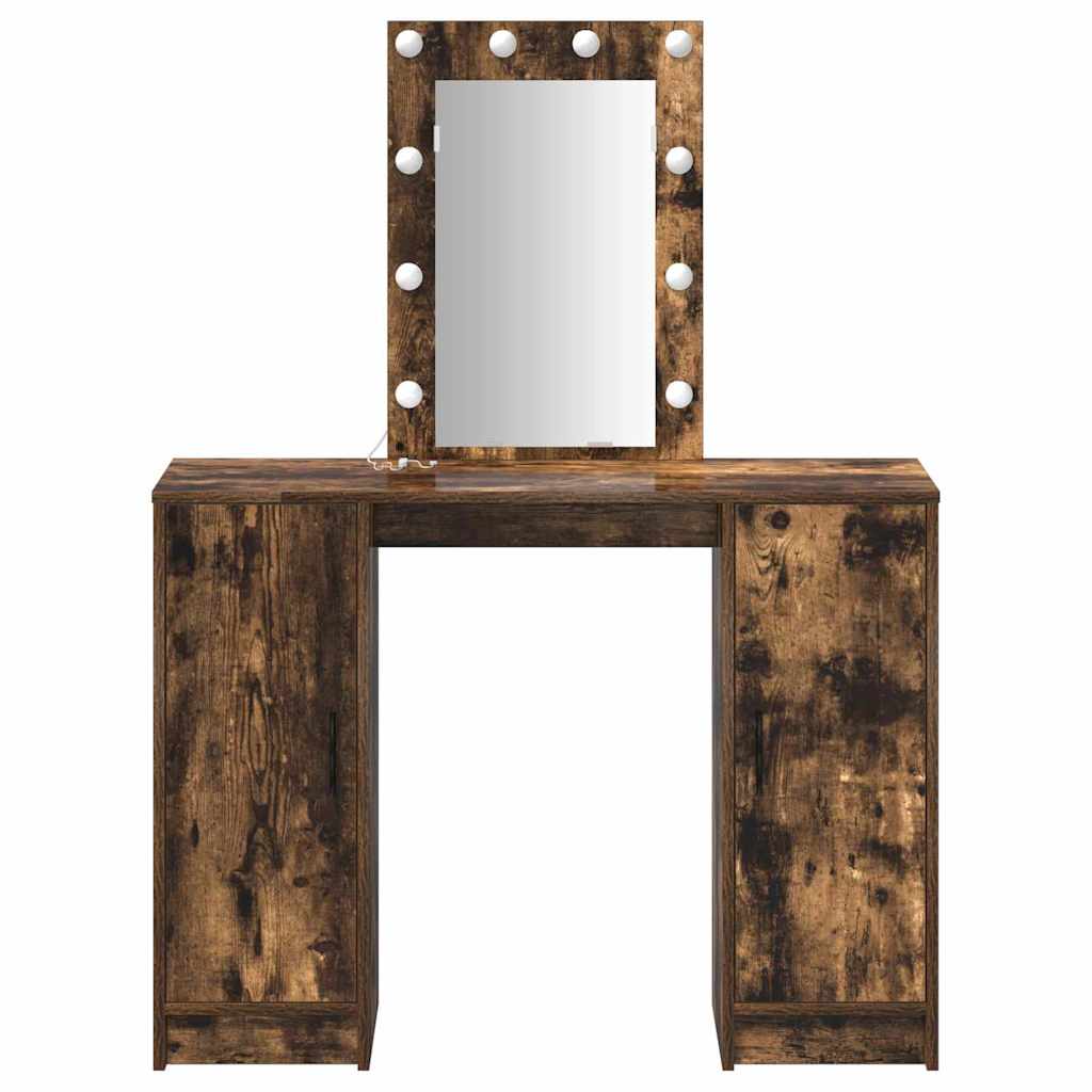 Schminktisch mit Speicher Braun 102 x 33 x 135 cm Holzwerkstoff