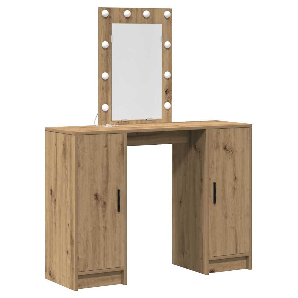Schminktisch mit Speicher Braun 102 x 33 x 135 cm Holzwerkstoff