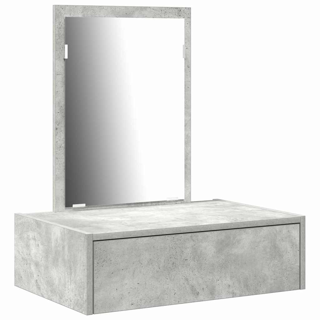 Schminktisch mit Schubladen Grau 60 x 40 x 70 cm Holzwerkstoff