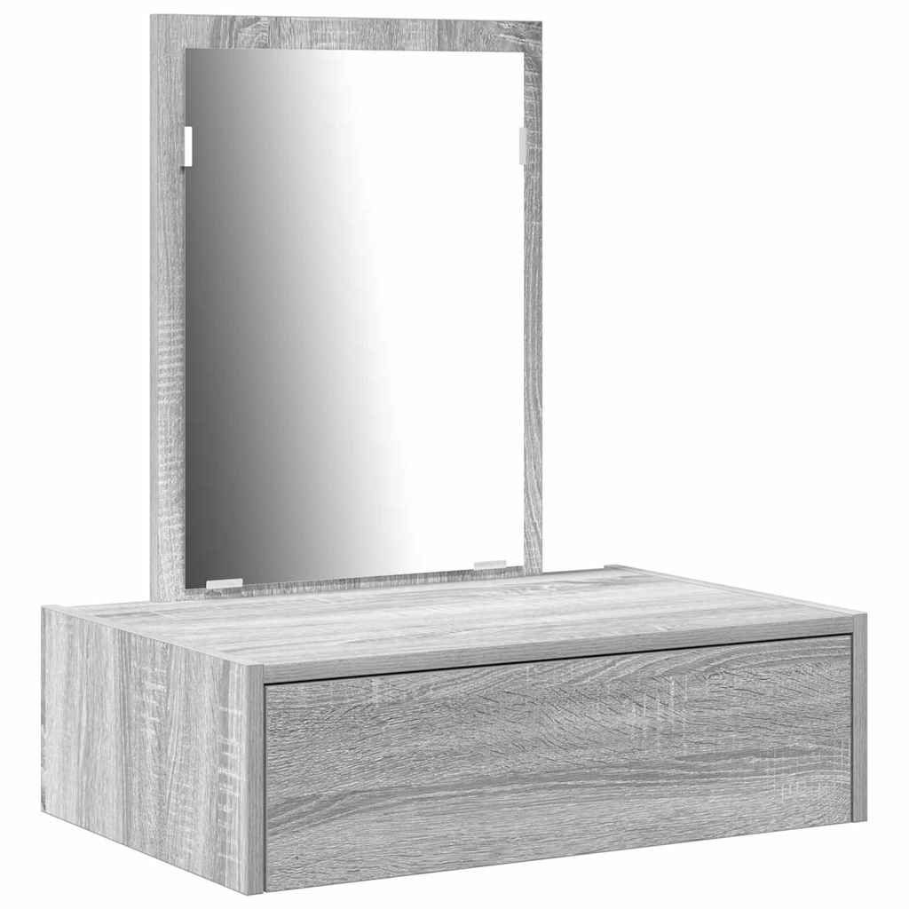 Schminktisch mit Schubladen Grau 60 x 40 x 70 cm Holzwerkstoff