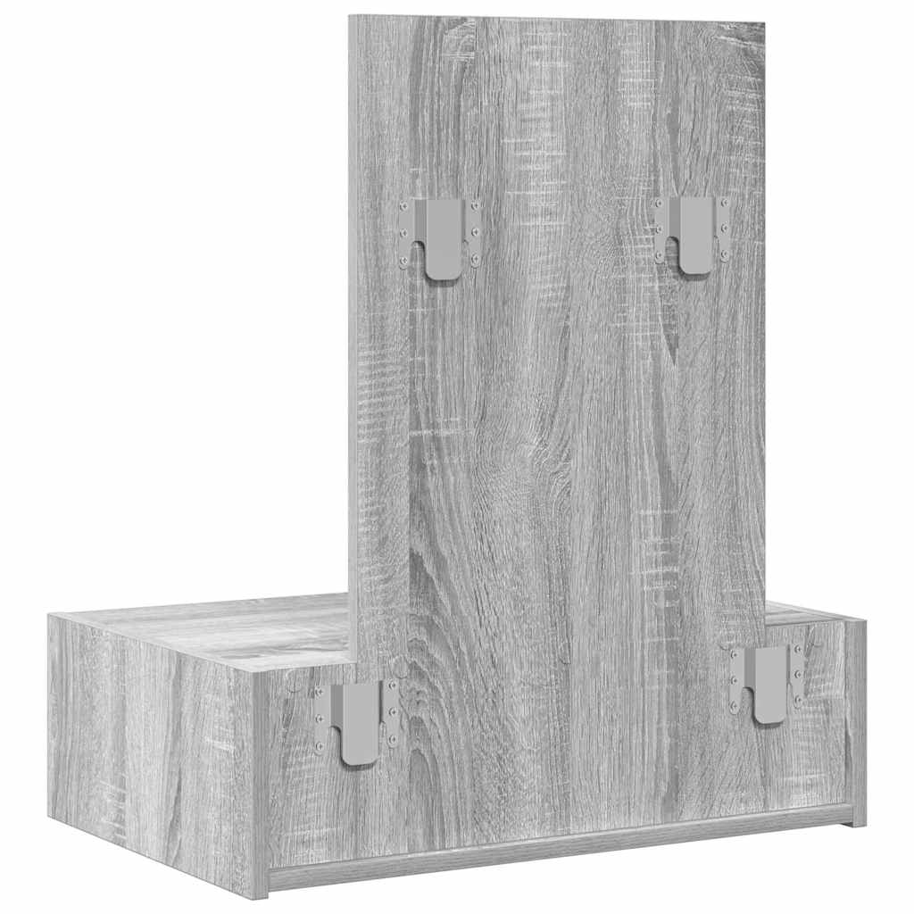 Schminktisch mit Schubladen Grau 60 x 40 x 70 cm Holzwerkstoff