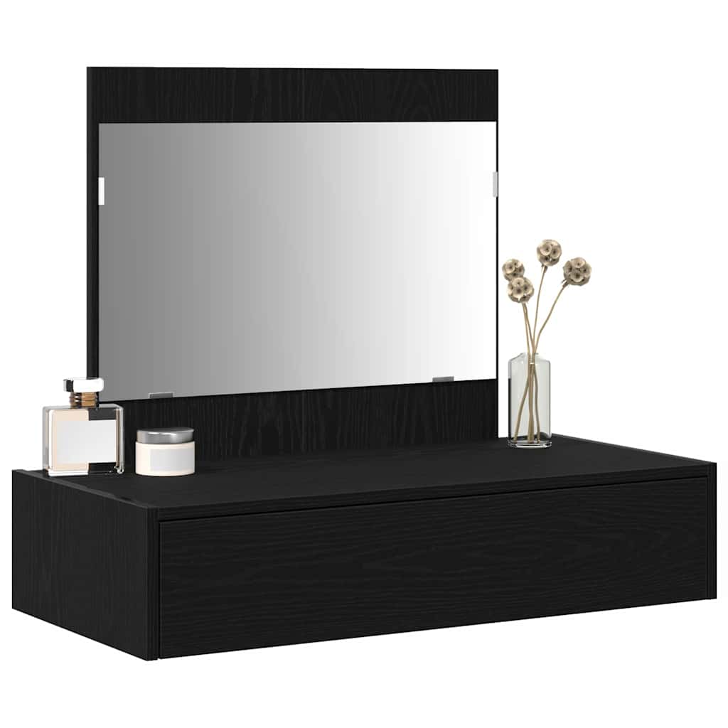 Schminktisch mit Speicher Schwarz 83 x 40 x 70 cm Holzwerkstoff