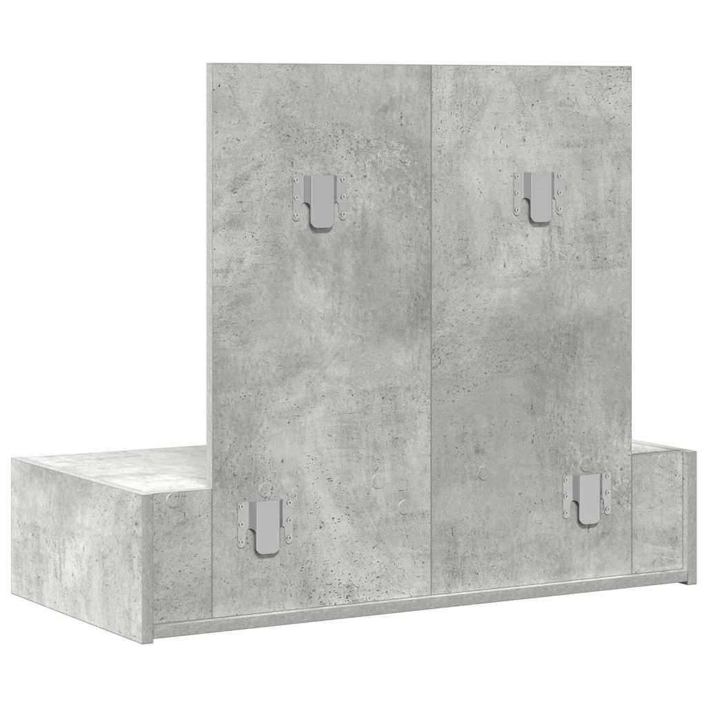 Schminktisch mit Schubladen Grau 83 x 40 x 70 cm Holzwerkstoff