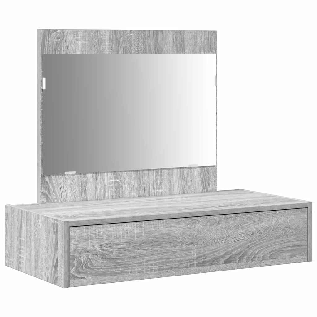 Schminktisch mit Schubladen Grau 83 x 40 x 70 cm Holzwerkstoff