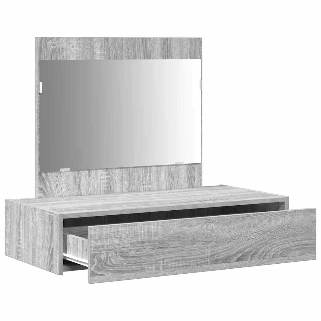 Schminktisch mit Schubladen Grau 83 x 40 x 70 cm Holzwerkstoff