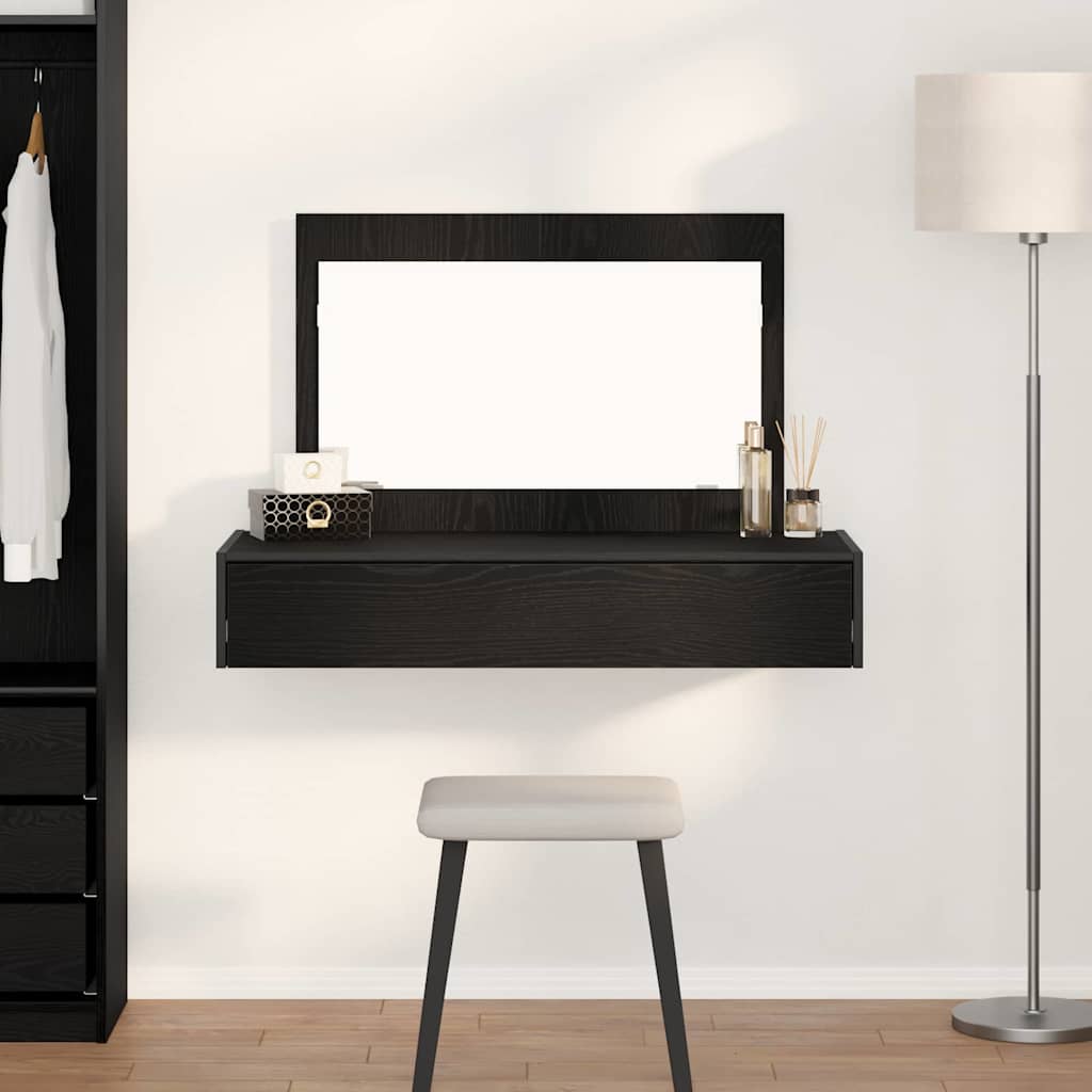 Schminktisch mit Spiegel Schwarz 100 x 40 x 70 cm Holzwerkstoff