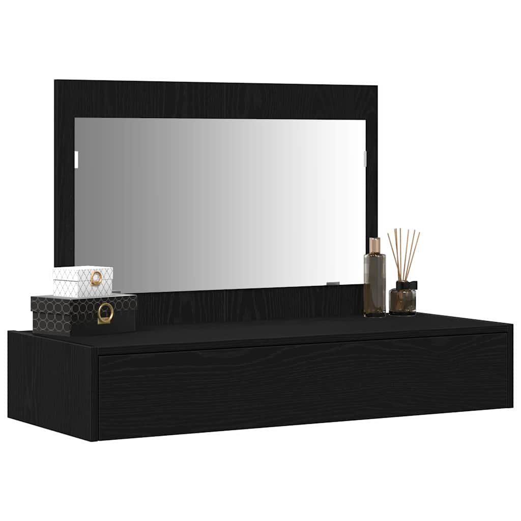 Schminktisch mit Spiegel Schwarz 100 x 40 x 70 cm Holzwerkstoff
