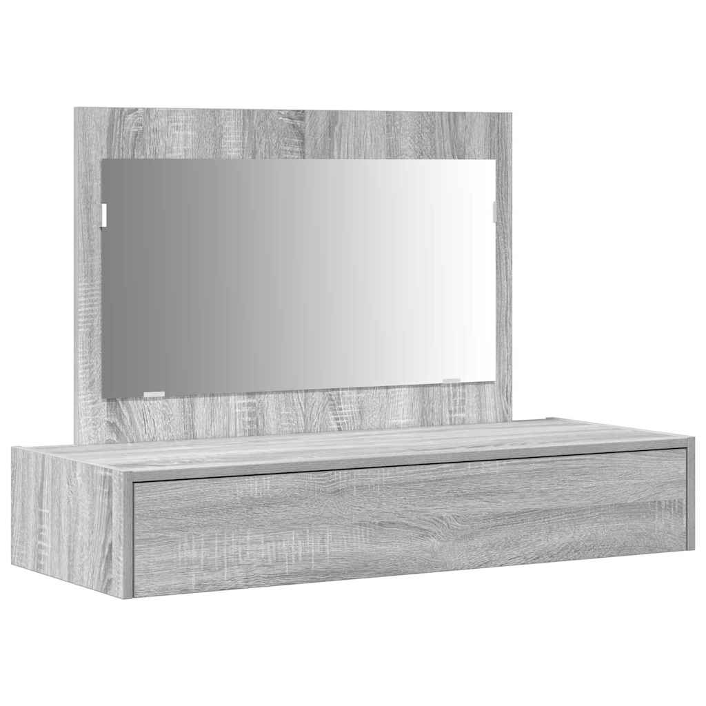 Schminktisch mit Schubladen Grau 100 x 40 x 70 cm Holzwerkstoff