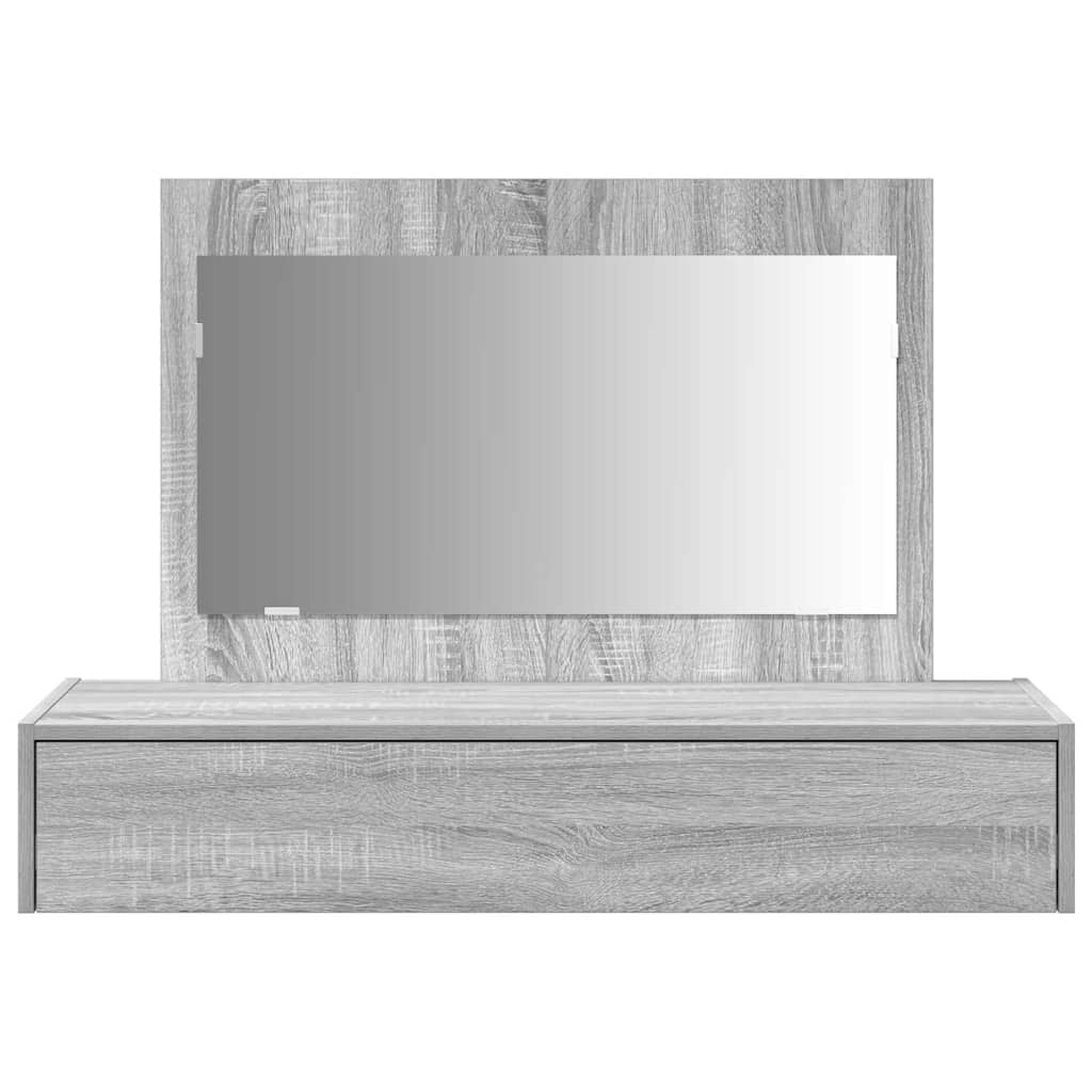 Schminktisch mit Schubladen Grau 100 x 40 x 70 cm Holzwerkstoff
